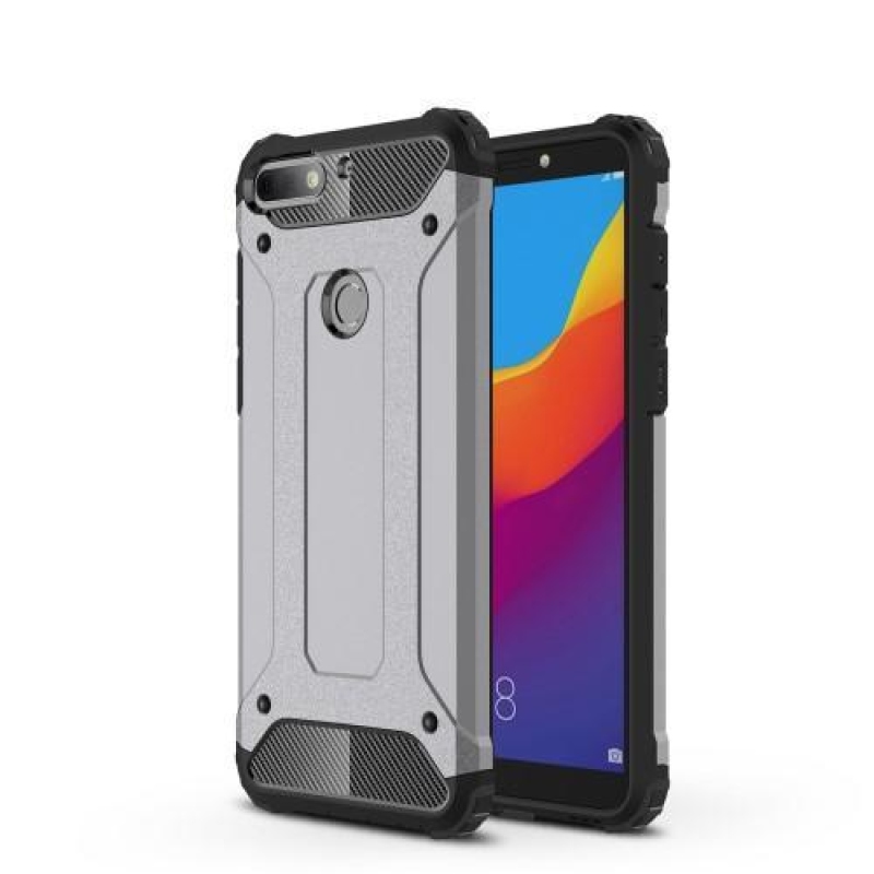 Tartós hibrid páncél tok Huawei Y7 Prime (2018) - szürke