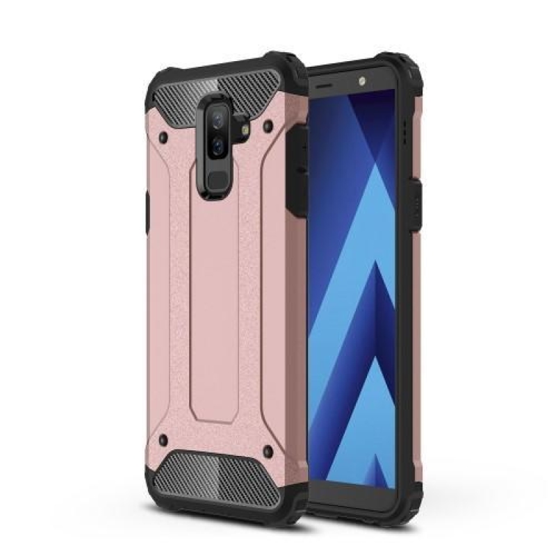 Tartós páncél borítás Samsung Galaxy A6 Plus készülékhez - rózsaarany