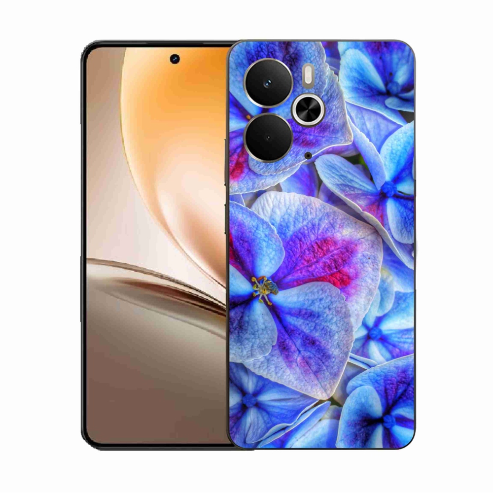 Zselés borító mmCase a Realme 14 5G készülékhez - kék virágok 1