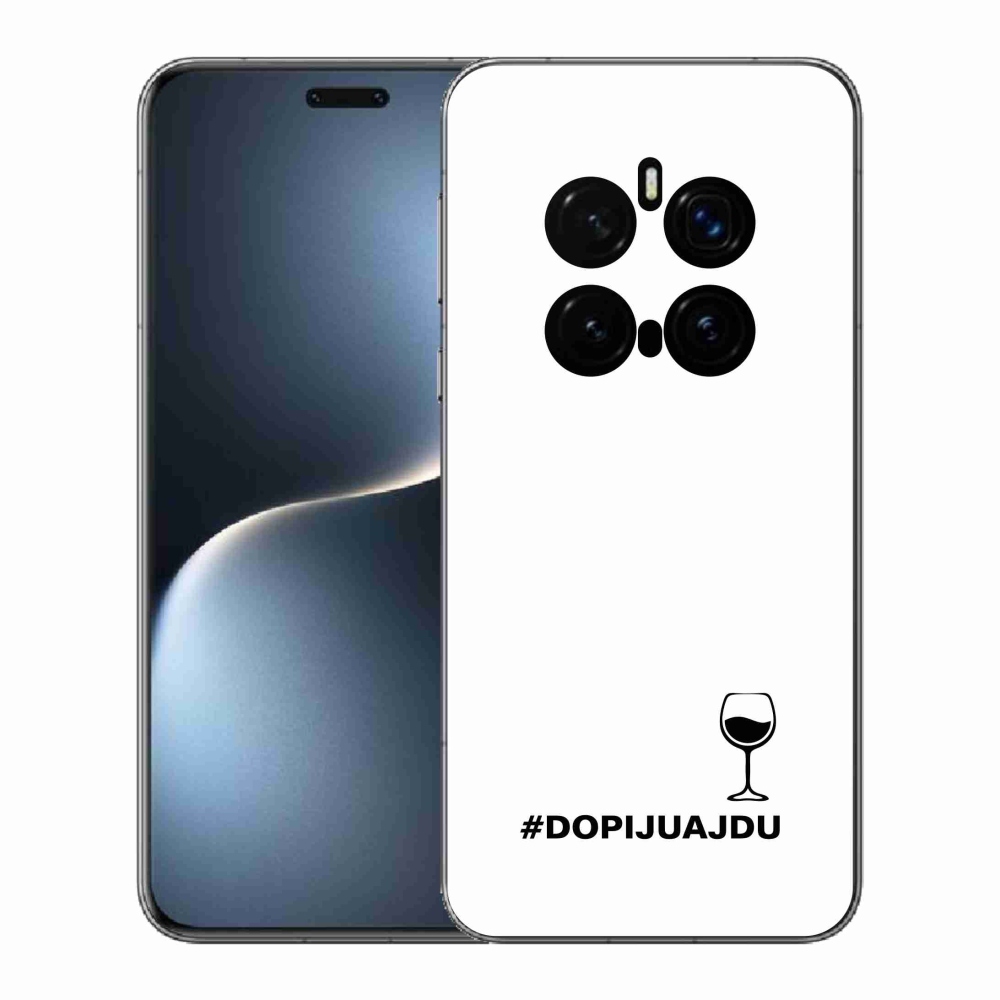 Gél borítás mmCase a Honor Magic 7 Pro 5G készülékhez - bor motívum fehér háttérrel