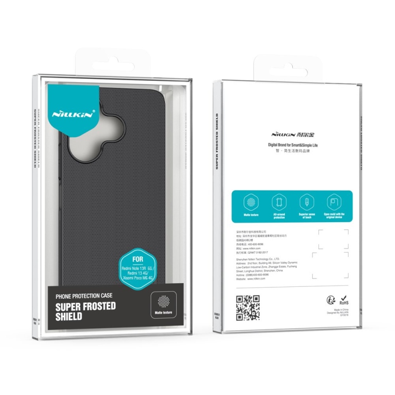Nillkin Super Frosted Back Cover for Xiaomi Redmi 13 4G/Poco M6 4G fekete