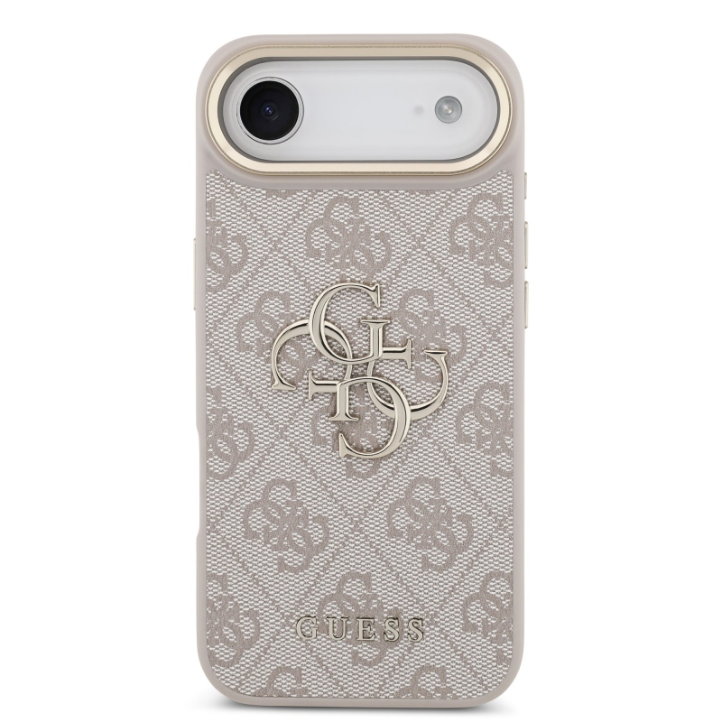 Guess PU bőr 4G fém logó arany keret hátlapi borító iPhone Air rózsaszínhez