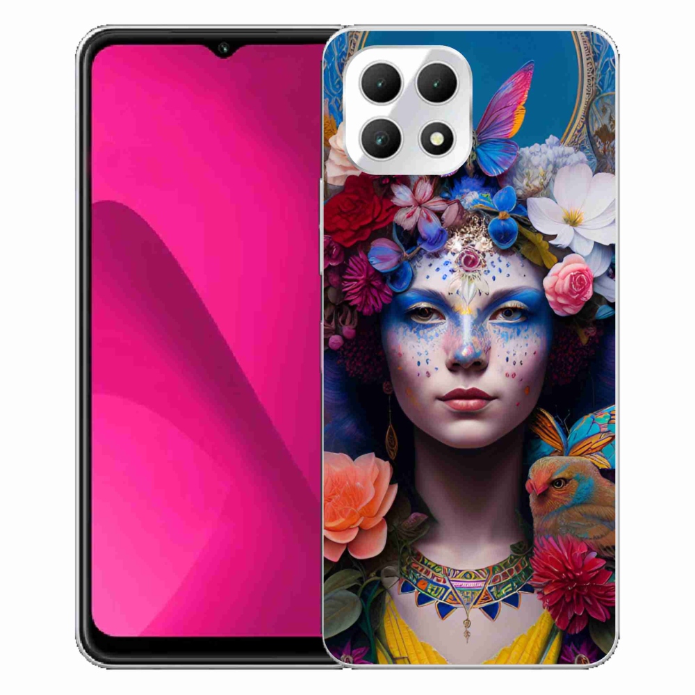 Zselés borító mmCase a T-Mobile T Phone 2 készülékhez - nő virágokkal