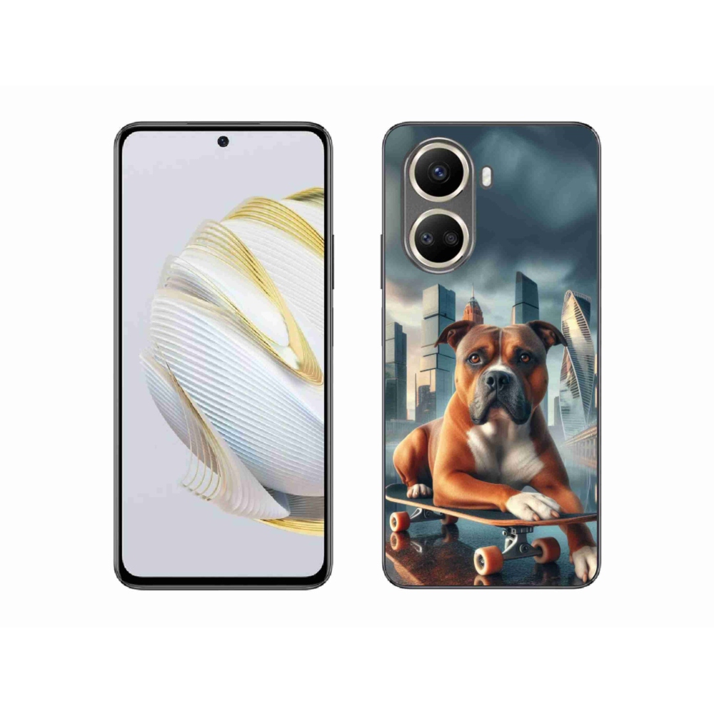 Gél borítás mmCase a Huawei Nova 10 SE-hez - kutya gördeszkán