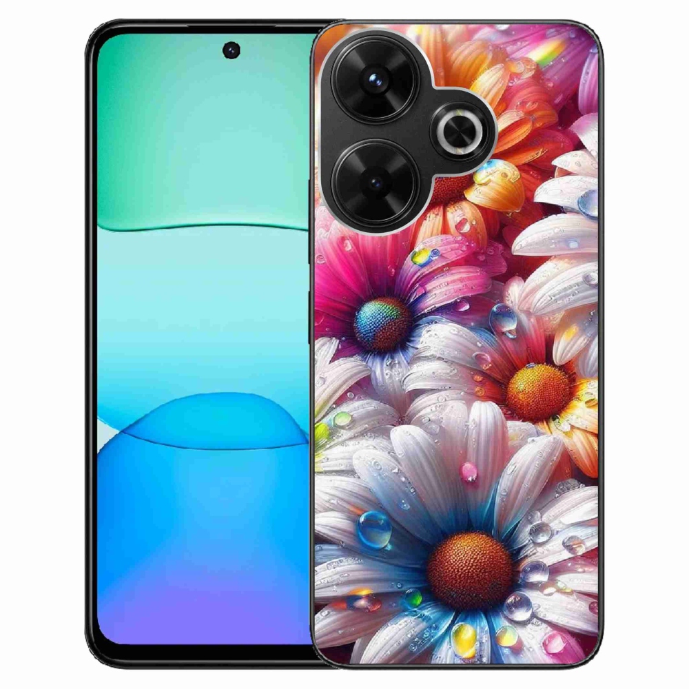 Gél borítás mmCase a Xiaomi Redmi 13 4G/Poco M6 4G - színes százszorszépek számára
