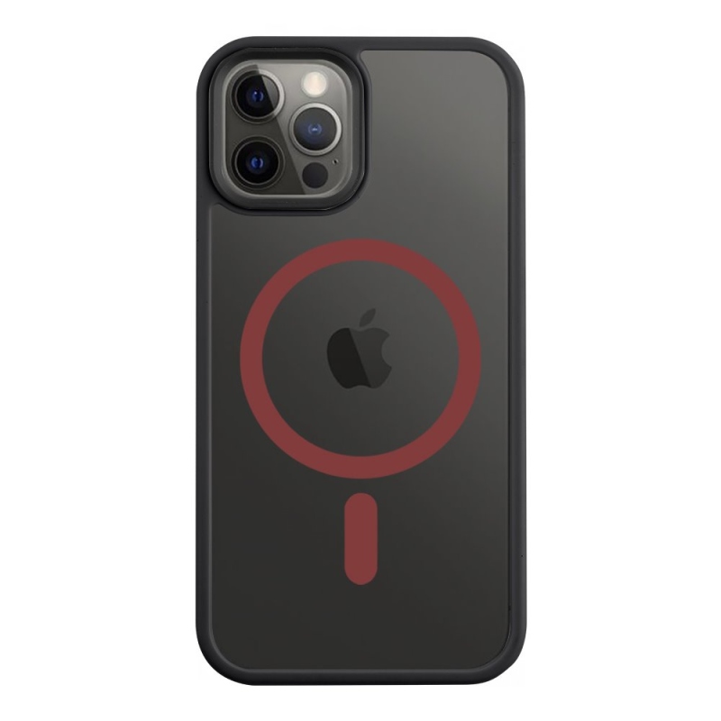 Tactical MagForce Hyperstealth 2.0 borító iPhone 12/12 Pro fekete/piros színű készülékhez