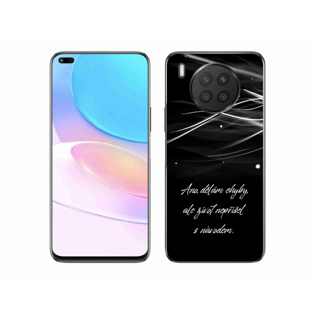 Gél borítás mmCase a Huawei Nova 8i készülékre - idézem fekete háttérrel