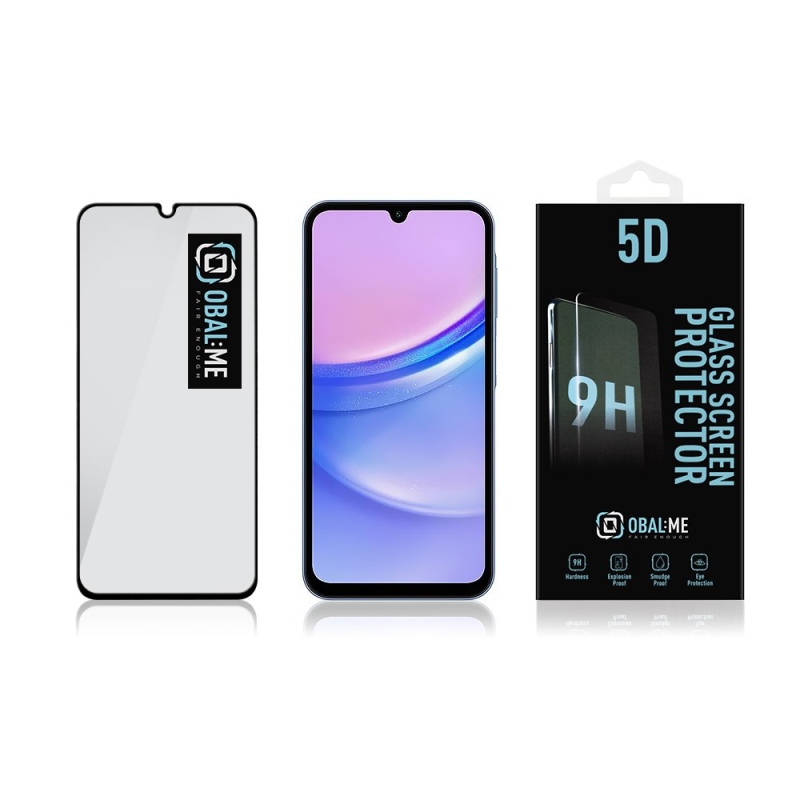 CSOMAG:ME 5D edzett üveg Samsung Galaxy A15 4G/5G Fekete