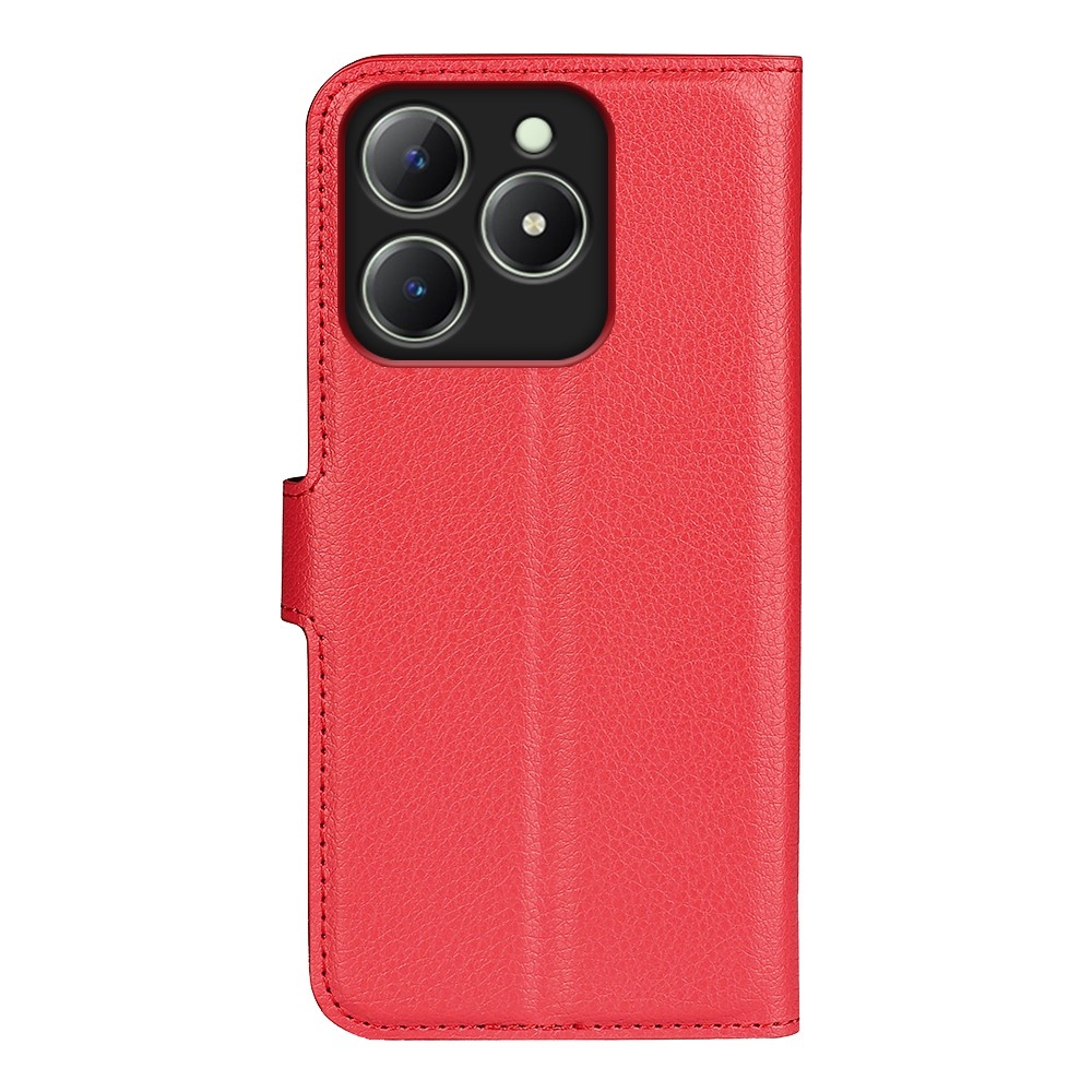 Litchi könyvtáska a Realme C61/C63 készülékhez - piros színben