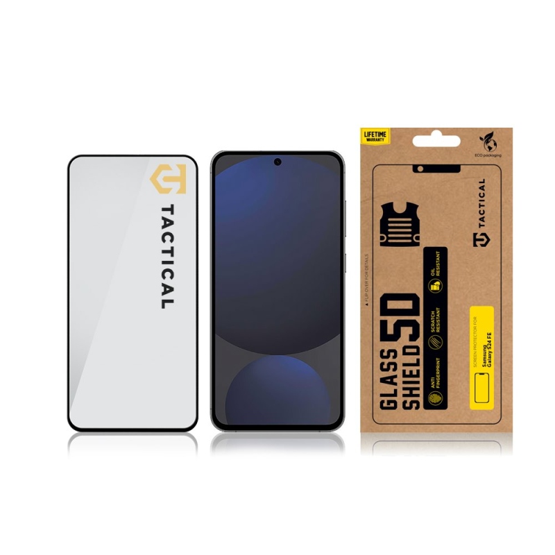Taktikai üvegpajzs 5D üveg Samsung Galaxy S24 FE Fekete