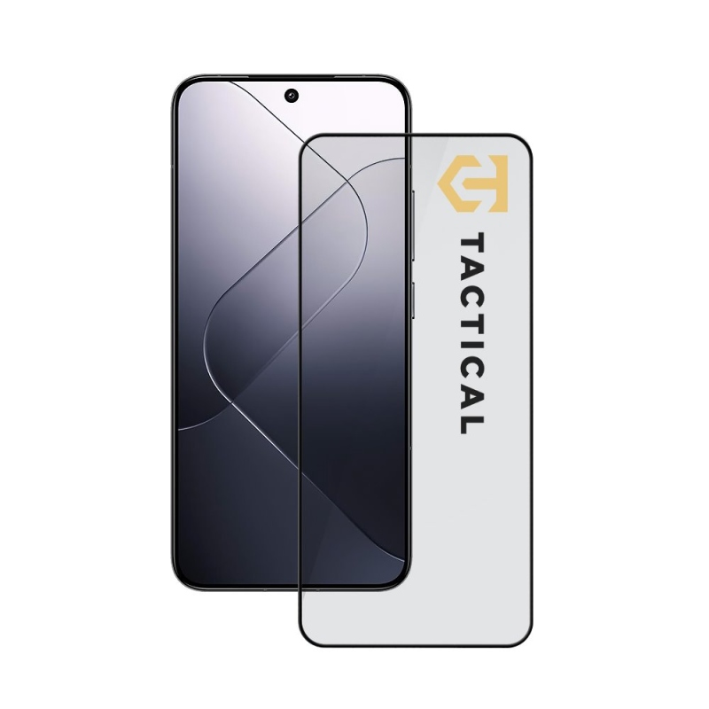 Taktikai üvegpajzs 5D üveg a Xiaomi 14 fekete számára