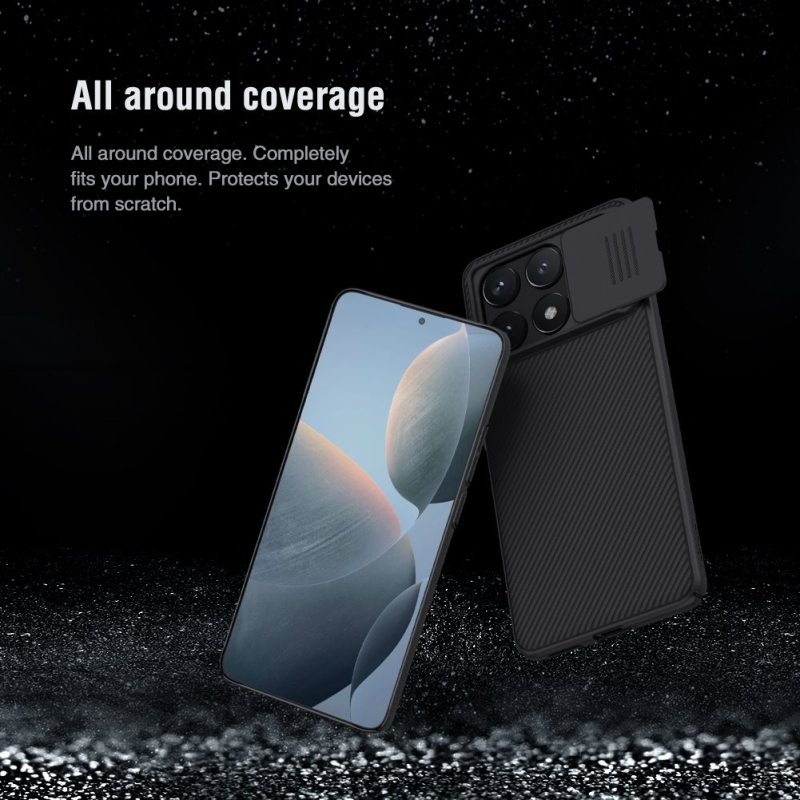 Nillkin CamShield hátlap a Poco X6 Pro 5G fekete színű készülékhez