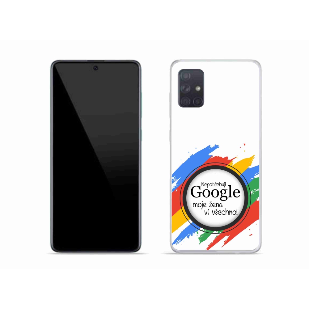 Gél borító mmCase Samsung Galaxy A51 - a nő mindent tud fehér háttérrel