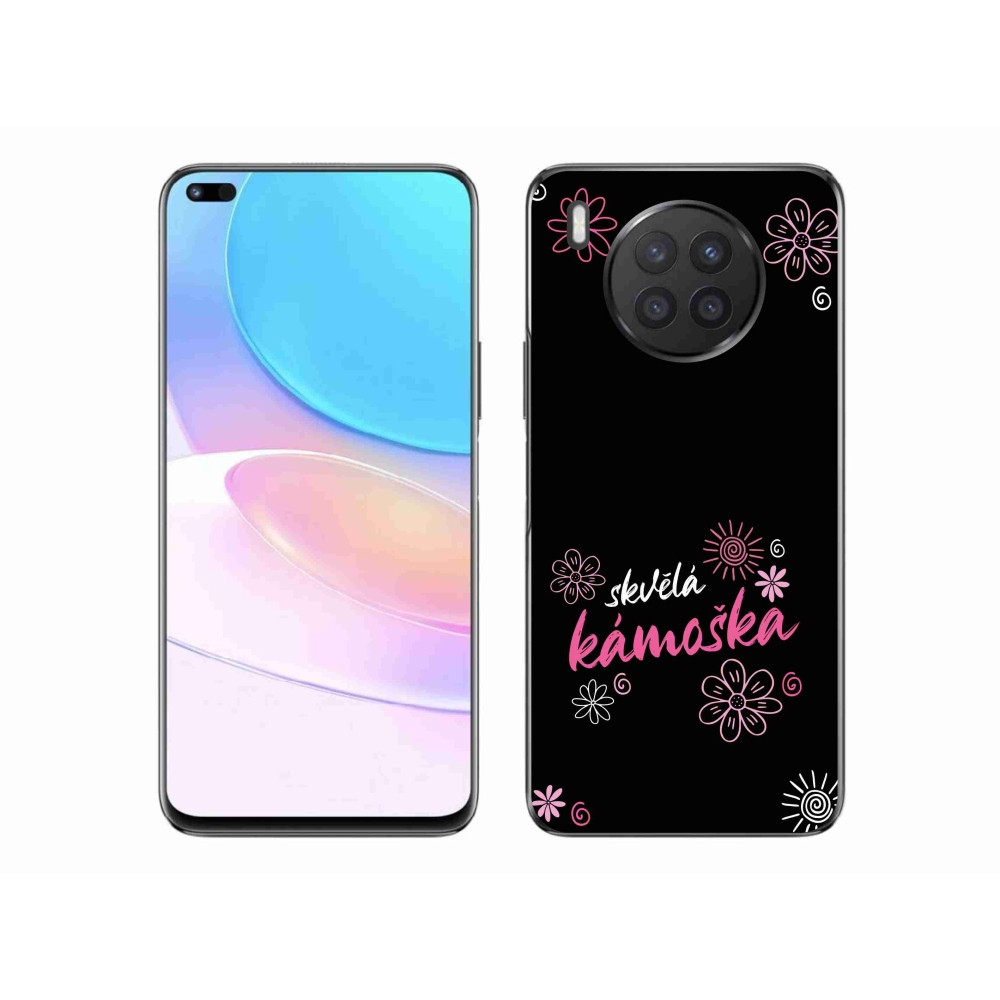 Gél borító mmCase a Huawei Nova 8i - nagyszerű haver fekete háttérrel