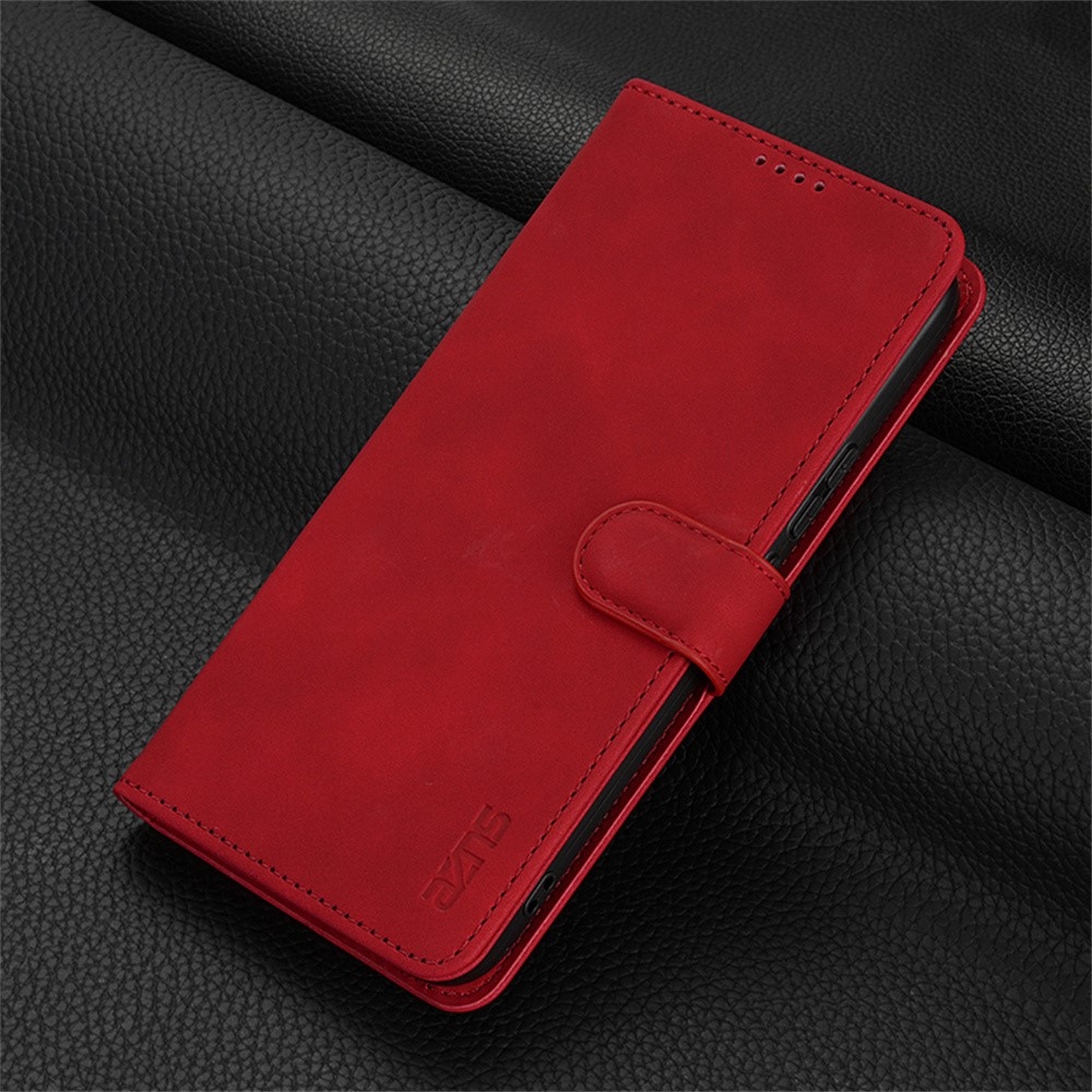 AZNS tok könyv tok Xiaomi Poco F8 Pro 5G-hez - piros