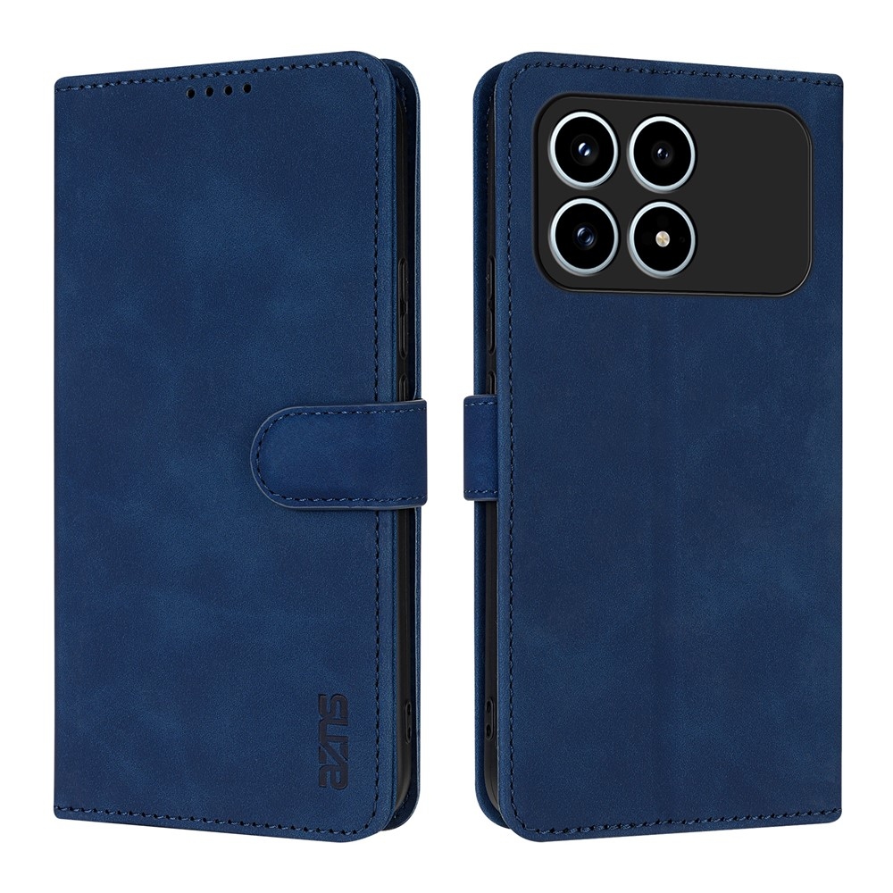 AZNS tok könyv tok Xiaomi Poco F8 Pro 5G-hez - kék