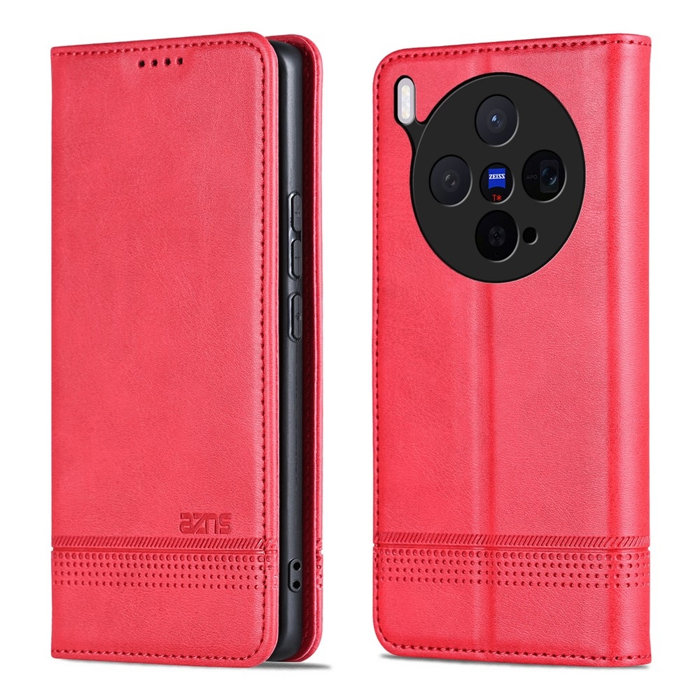 AZNS könyvtok Vivo X300 5G-hez - piros