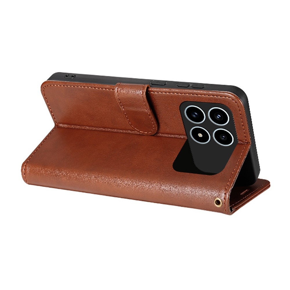 AZNS könyv tok a Xiaomi Poco F8 Pro 5G-hez - barna színű