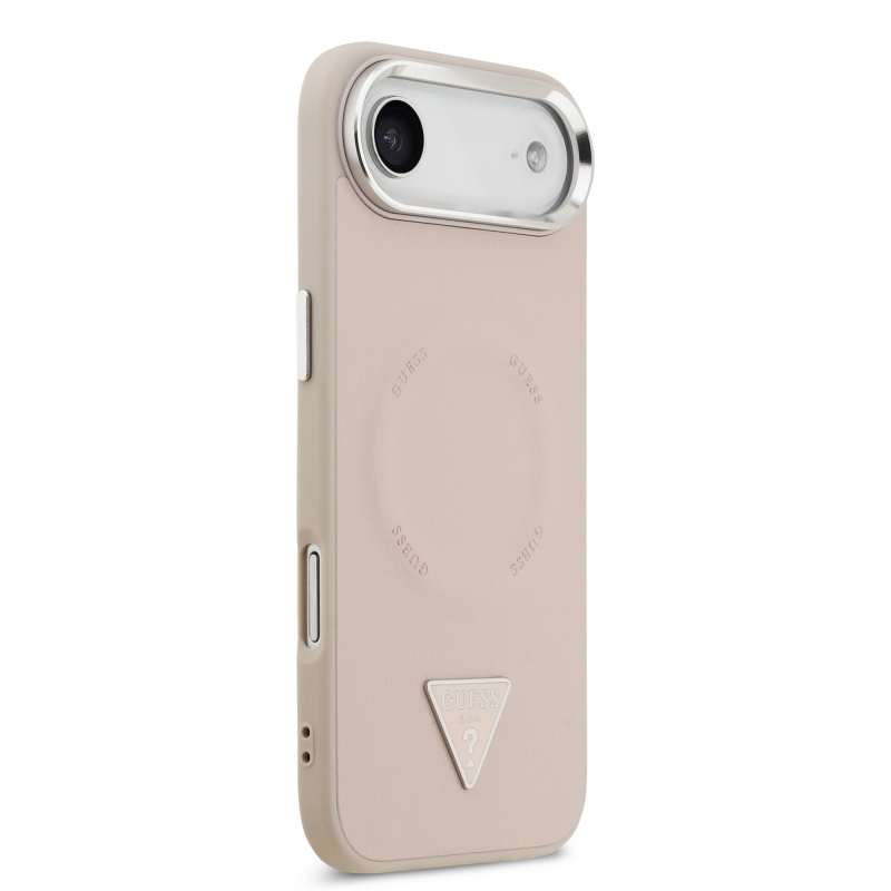Guess PU bőr háromszög logó MagSafe hátlap iPhone Air rózsaszínhez
