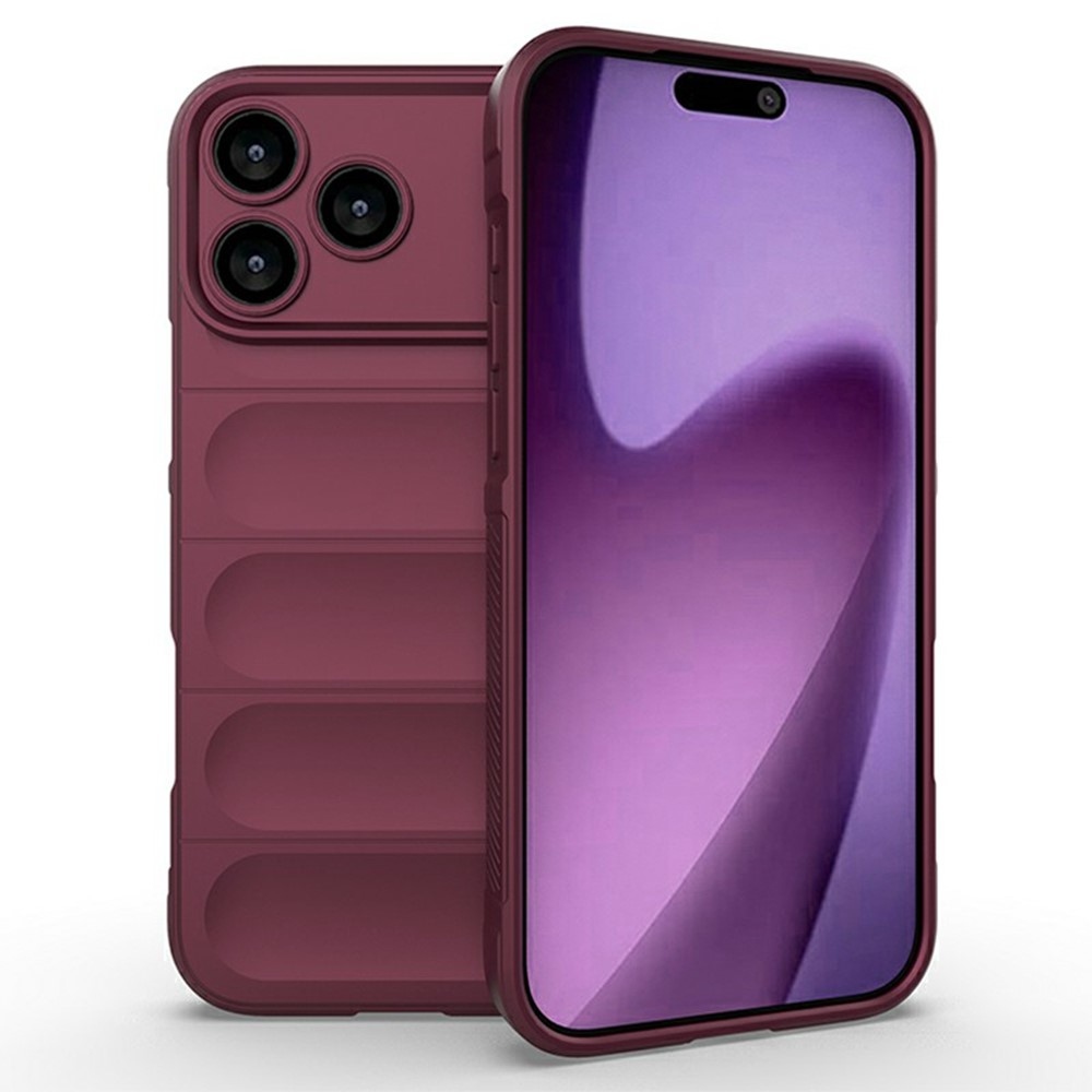 Rugg tartós zselés tok iPhone 17 Pro Max készülékhez - bordó színű