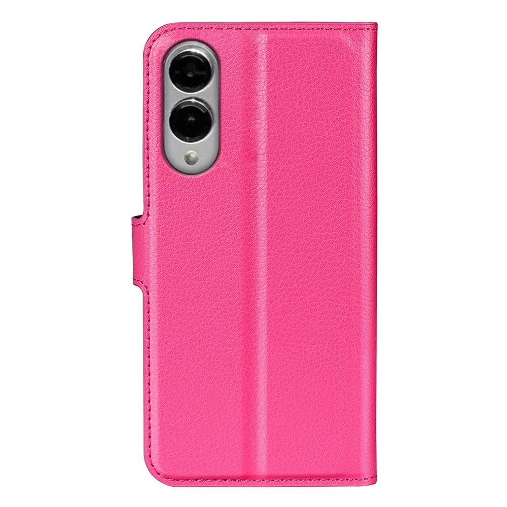Litchi könyv tok Samsung Galaxy S25 Edge-hez - rózsaszínű