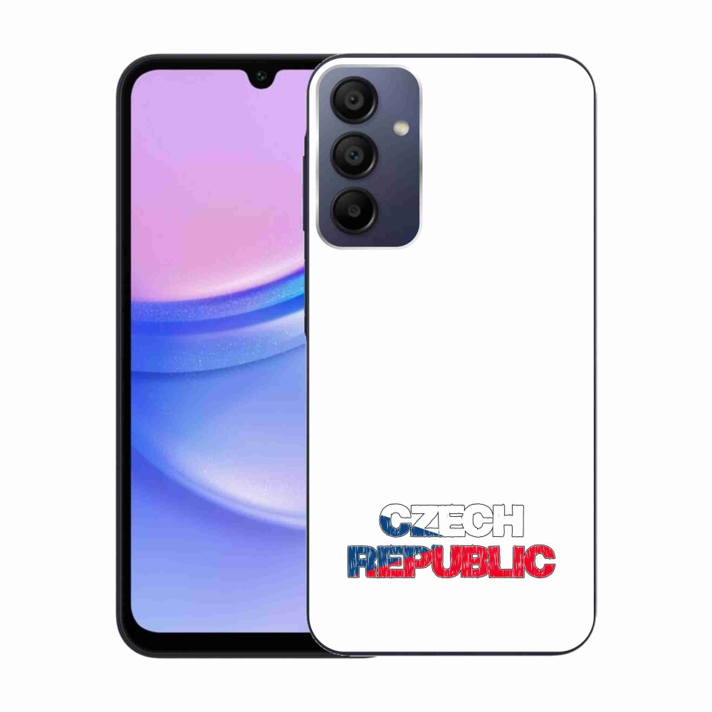 Gél borítás mmCase Samsung Galaxy A15 4G/5G - Csehország fehér háttérrel