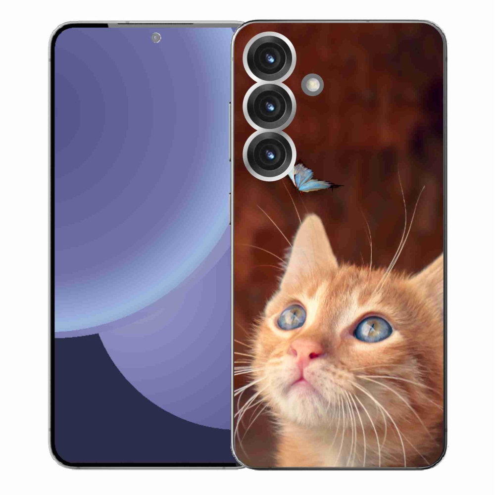 Gél borítás mmCase Samsung Galaxy S25+ készülékhez - pillangó és cica