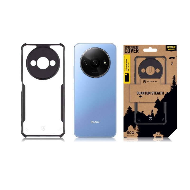 Taktikai Quantum Stealth Cover a Xiaomi Redmi A3 2024 számára Clear/Black