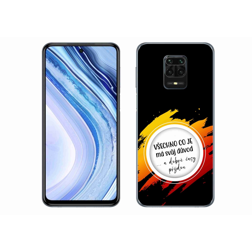 Gél borítás mmCase a Xiaomi Redmi Note 9S-hez - idézet 3 fekete háttér