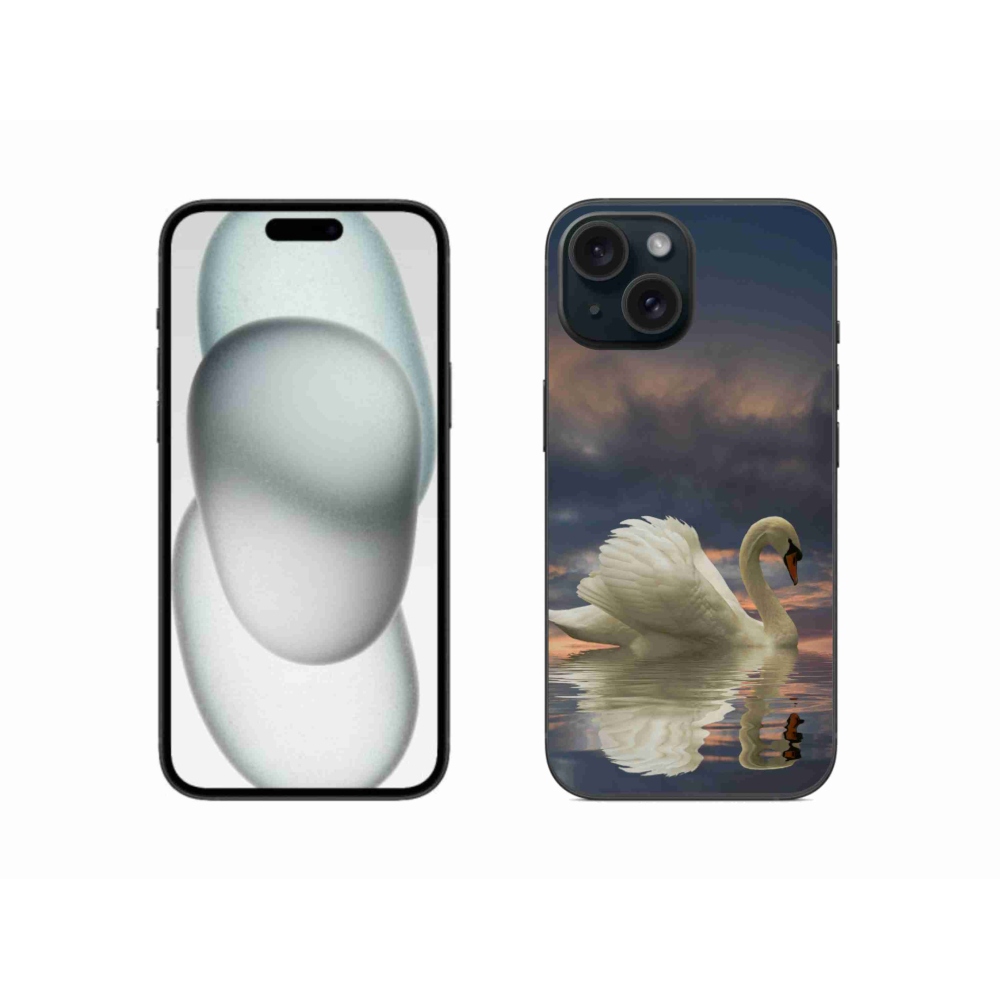Zselés borítás mmCase iPhone 15 készülékhez - hattyú