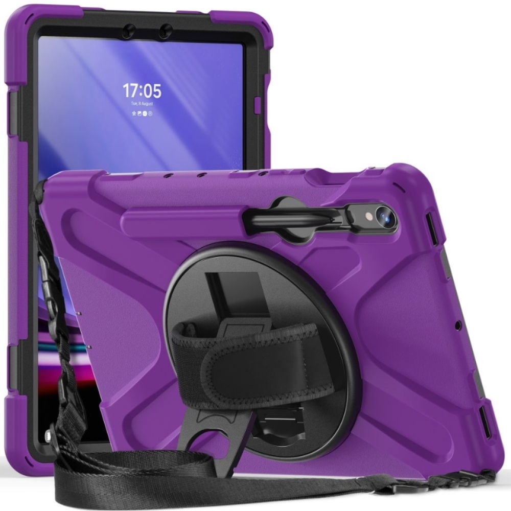 Rúgásálló borítás kézi fogantyúval Samsung Galaxy Tab S9/Tab S10 készülékhez - lila