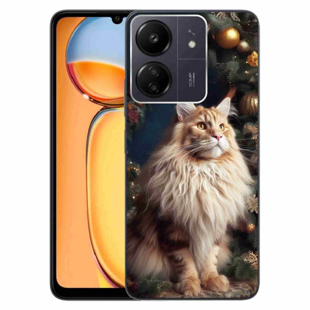Gél borítás mmCase a Xiaomi Poco C65/Redmi 13C-hez - macska a fánál