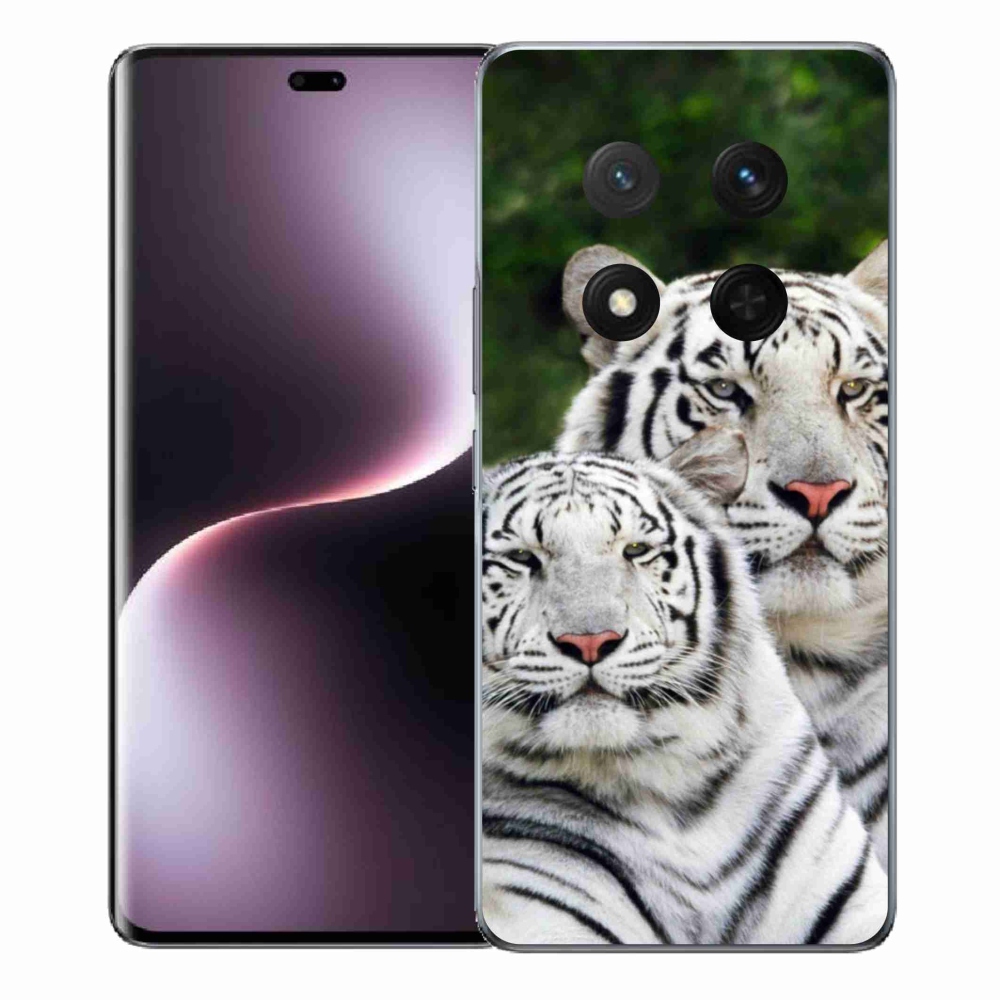 Gél borítás mmCase a Honor Magic 7 Lite 5G készülékhez - fehér tigrisek