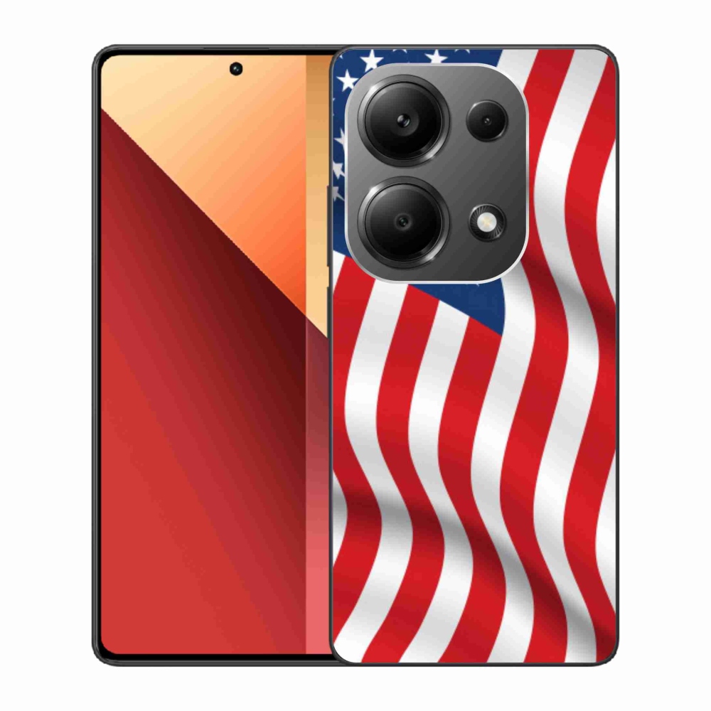 Gél borítás mmCase a Xiaomi Redmi Note 13 Pro 4G/Poco M6 Pro - amerikai zászlóhoz