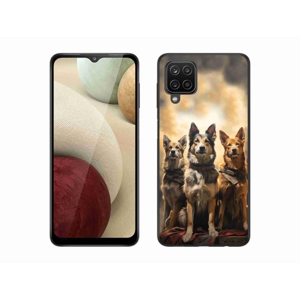 Gél borítás mmCase Samsung Galaxy A12 készülékhez - három kutya