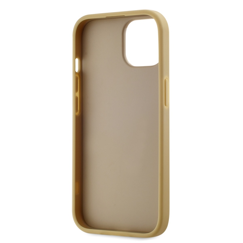 Karl Lagerfeld gyűrött PU aláírás logó hátlap iPhone 15 arany