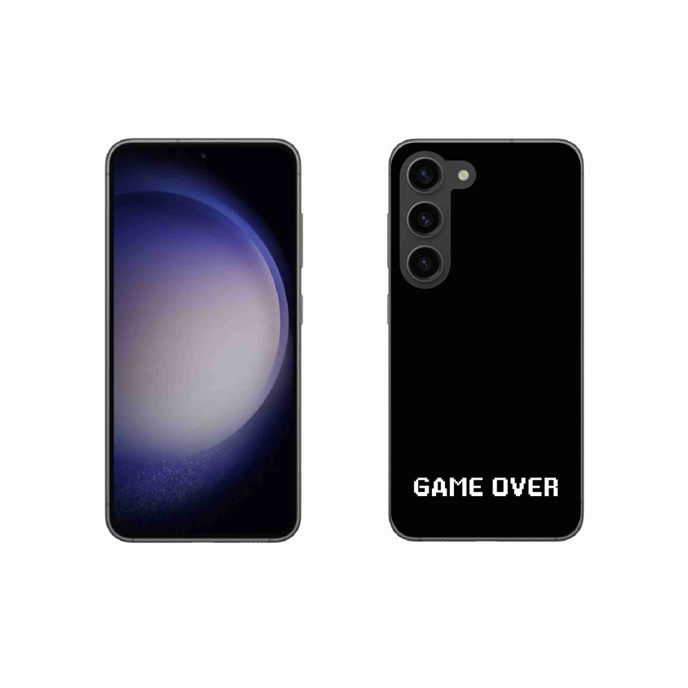 Gél borítás mmCase Samsung Galaxy S23 5G - játék fekete háttérrel