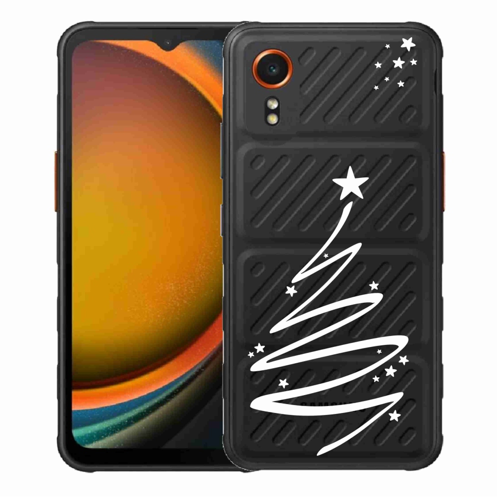Gél borító mmCase Samsung Galaxy Xcover 7 készülékhez - fehér fa átlátszó háttéren