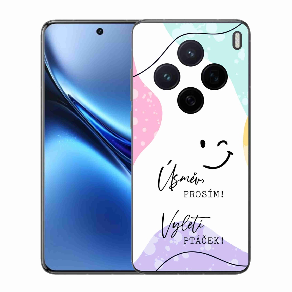 Gél borító mmCase a Vivo X200 5G készülékhez - vicces szöveg 4 fehér háttérrel