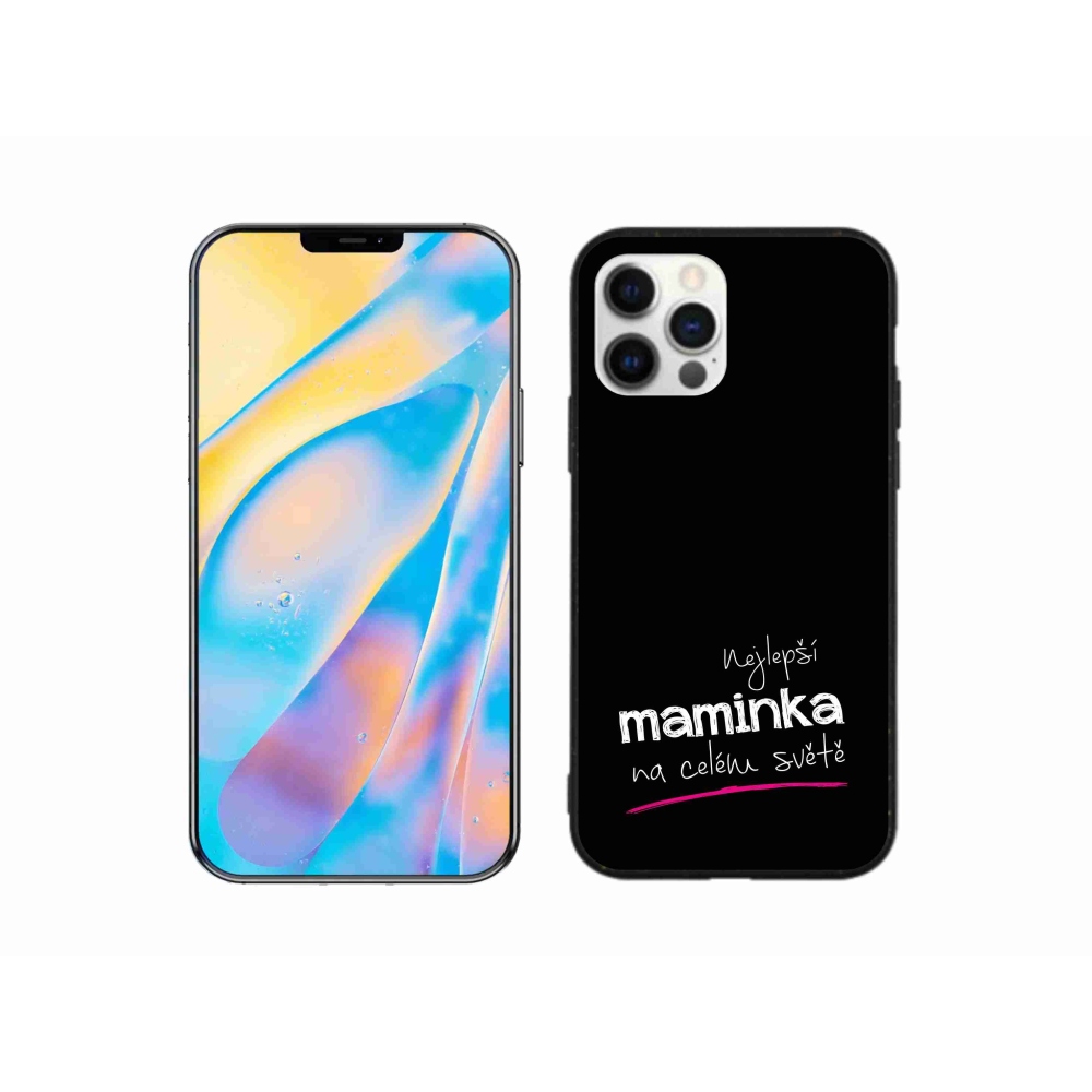 Gél borítás mmCase iPhone 12 készülékhez - legjobb anya 4 fekete háttérrel