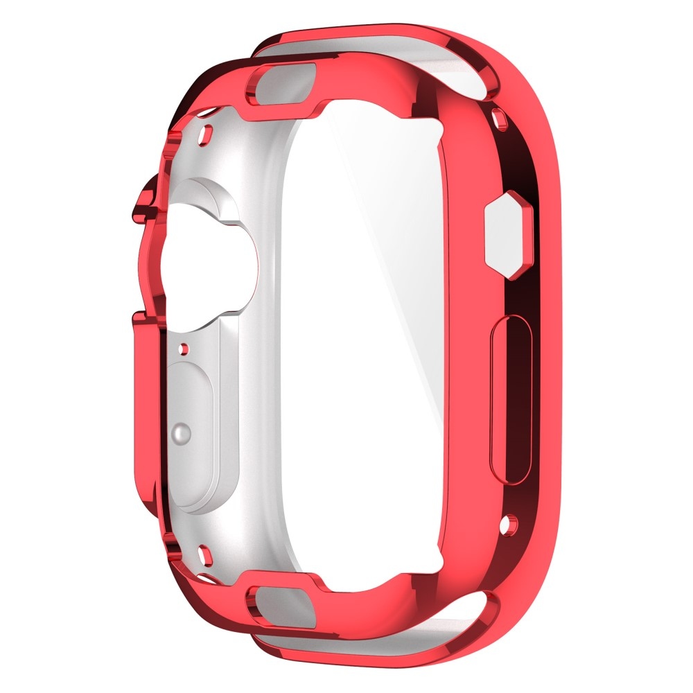 Puha, felpattintható gél védőtok az Apple Watch Ultra/Ultra 2 49 mm-es órájához - piros színű