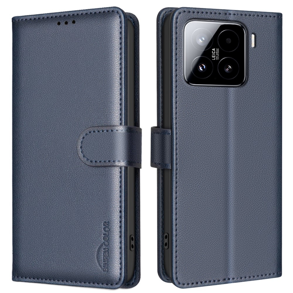 BINFEN könyv tok Xiaomi 15 Pro-hoz - kék