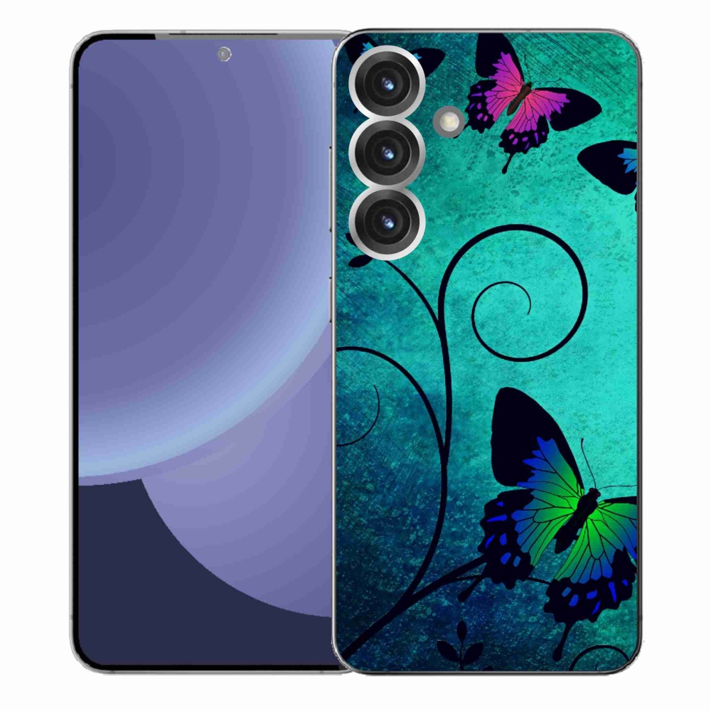 Gél védőhuzat mmCase Samsung Galaxy S25+ - színes pillangókhoz