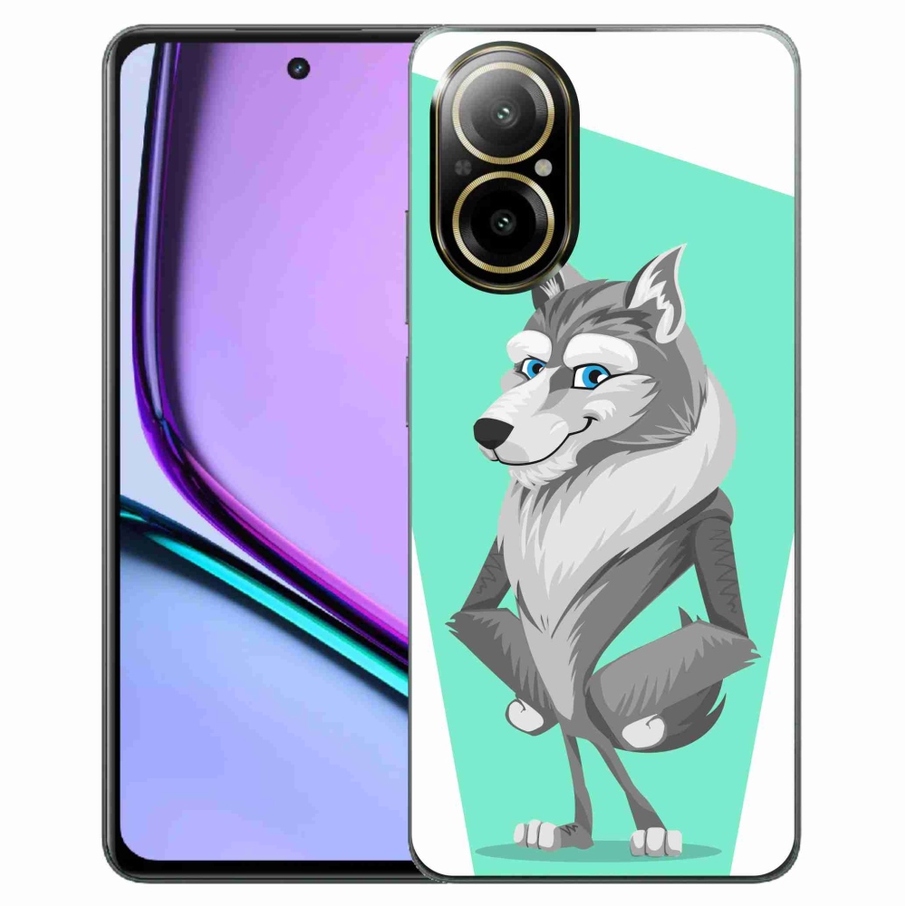 Gél borító mmCase a Realme C67 készülékhez - rajzfilm farkas