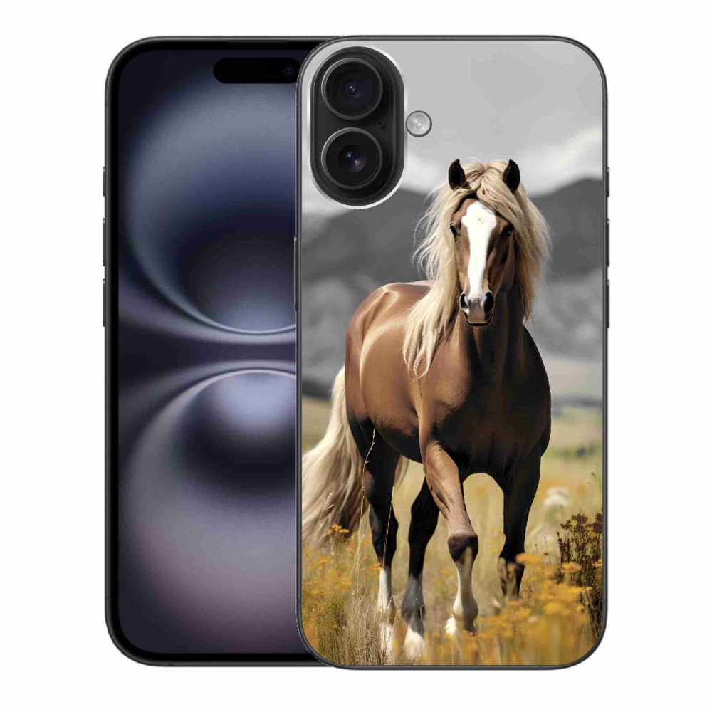 Zselés borítás mmCase iPhone 16 Plus készülékhez - barna ló 1