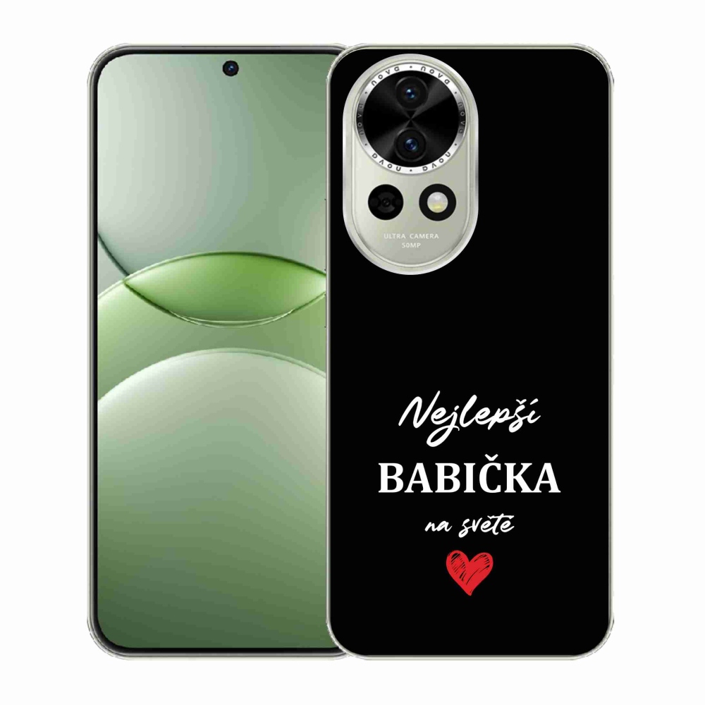 Gél borító mmCase a Huawei Nova 13 5G-n - a legjobb nagymama 1 fekete háttérrel