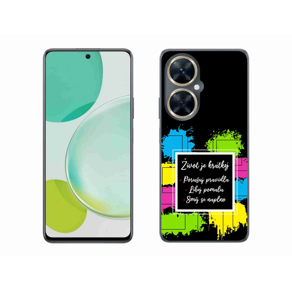 Gél borítás mmCase a Huawei Nova 11i - idézet 5 fekete háttérrel