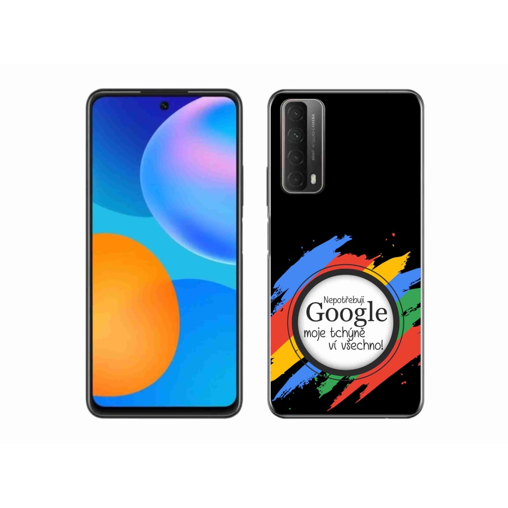 Gél borító mmCase a Huawei P Smart (2021) - anyós tudja, minden fekete háttérrel