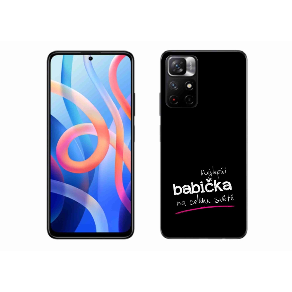 Gél borító mmCase a Xiaomi Redmi Note 11S 5G - a legjobb nagymama 4 fekete háttérrel