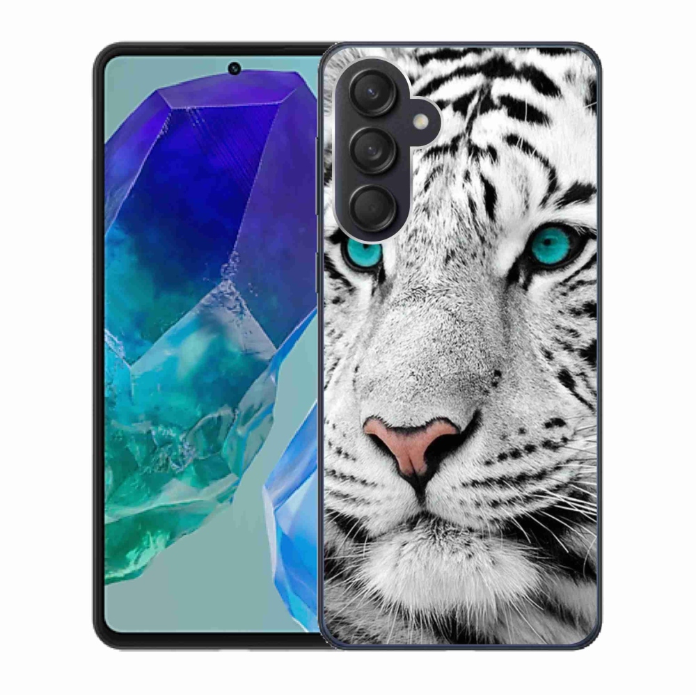 Gél védőhuzat mmCase Samsung Galaxy M55 5G - fehér tigris